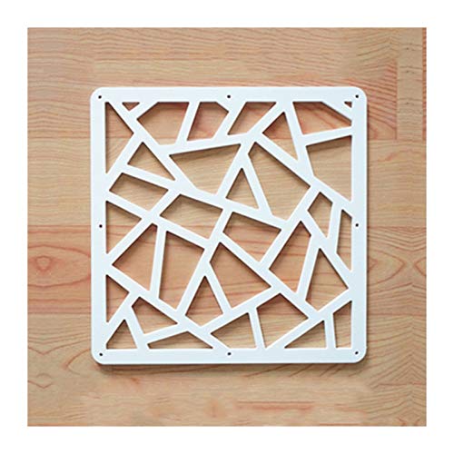 Cloison de séparation suspendue blanche lot de 12 panneaux design en bois composite 29x29 cm