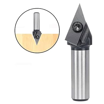 V溝カッター 45° Amazon.co.jp: Bestgleトリマービット12.7mm 45度ほぞカッター v