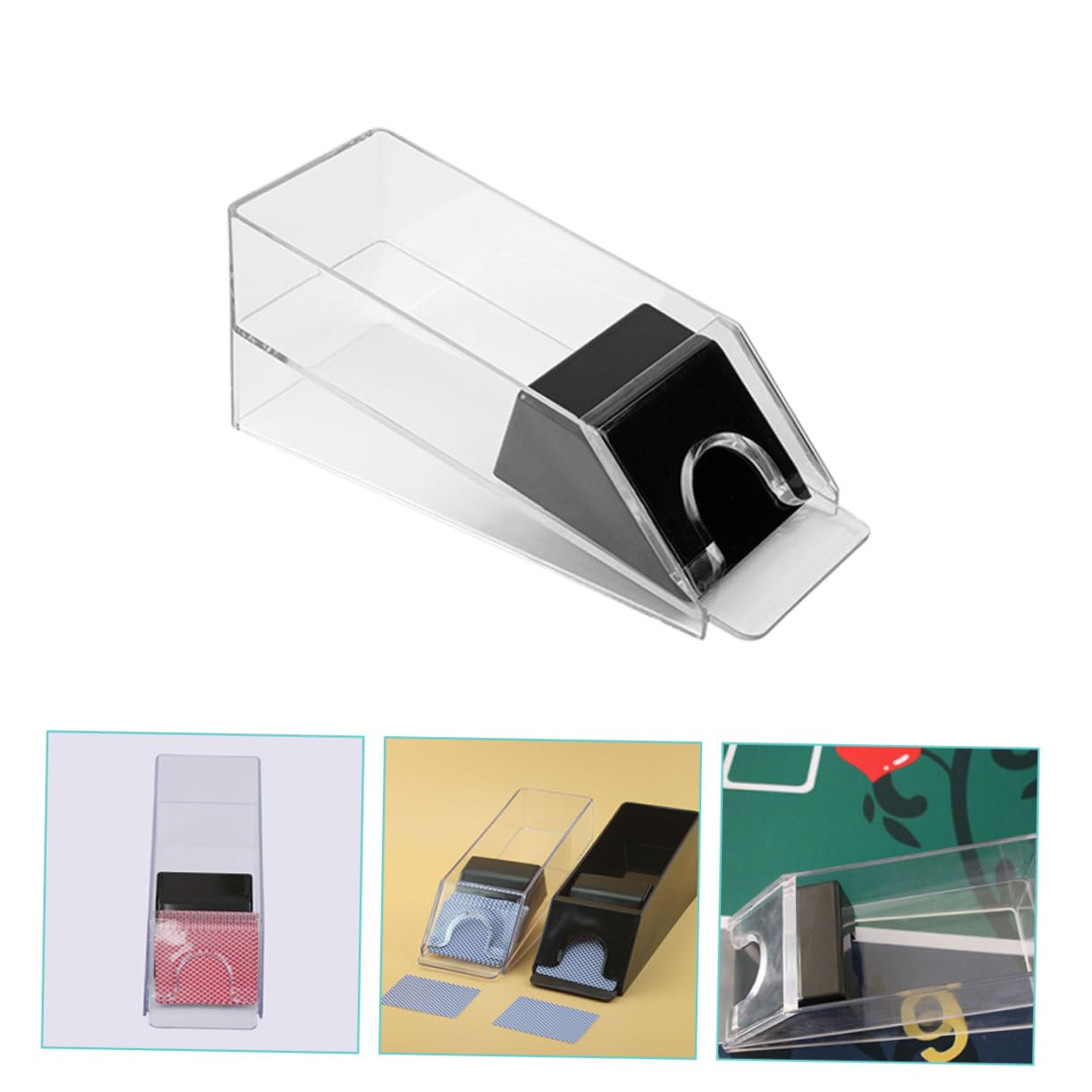 Distributore di Carte da Gioco Portatile 1 Pz in Acrilico | Uso per Scacchi e Giochi di Famiglia, Struttura Heavy-duty Bordi Arrotondati, Finitura Resistente