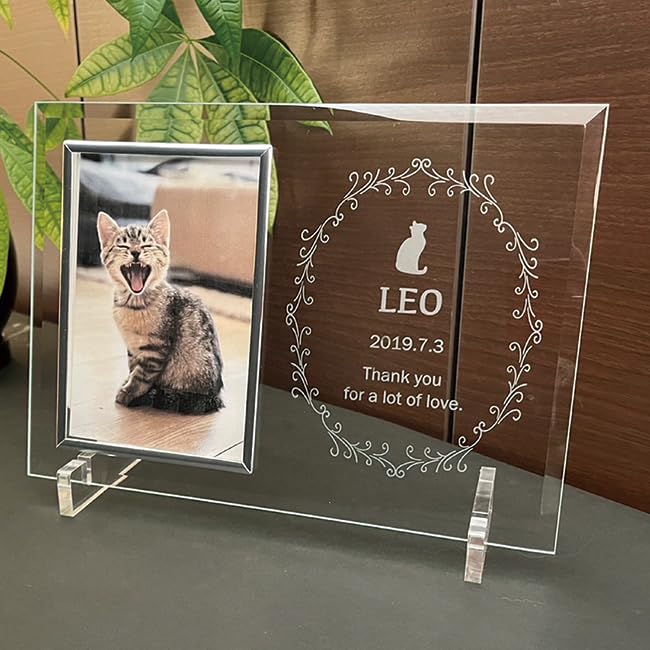 Amazon.co.jp: 高級ガラス メモリアル フォトフレーム フォトスタンド