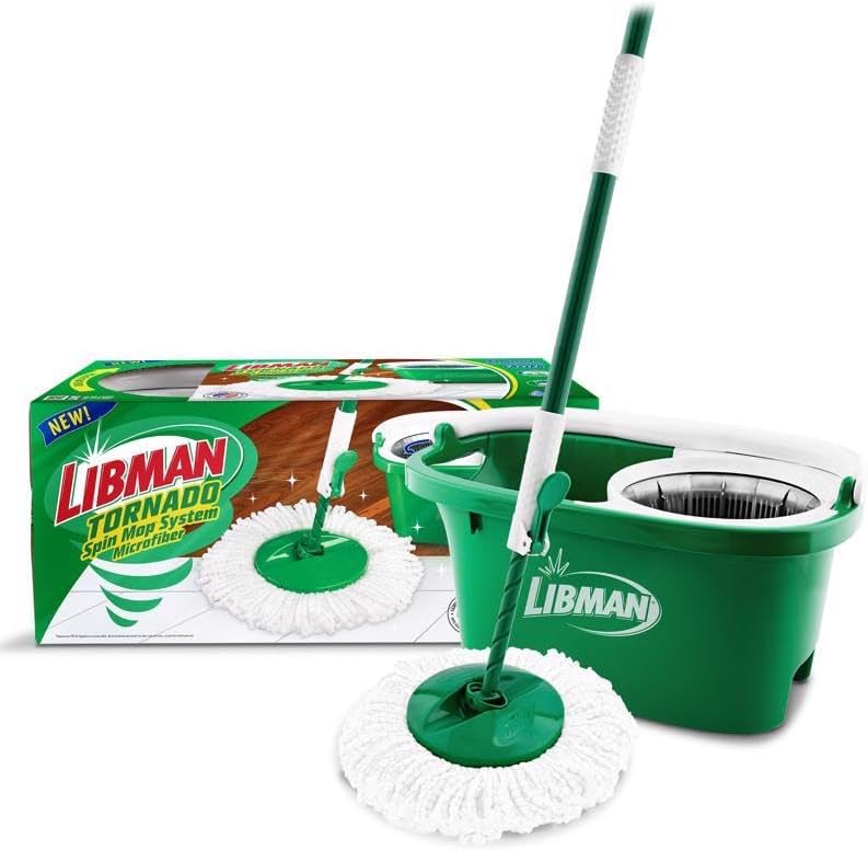 Libman Tornado 14 in. W Spin Mop with Bucket