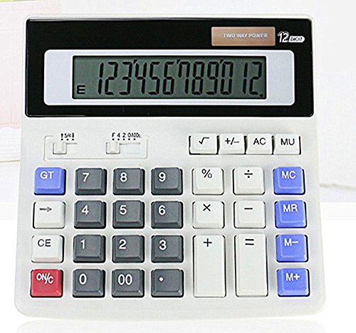 12桁卓上電卓 Lianshi 千万単位表示 税計算,時間計算,日数計算,マルチ換算,計算状態表示 本格実務電卓 日数&時間・税計算