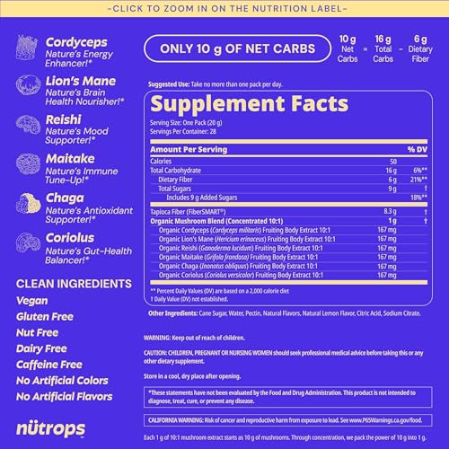 Grüns Nutrops Nootropics Mushroom Gummies