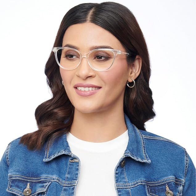 LENSKART BLU | Zero Power Blue Cut Computer Glasses | Anti Glare, Lightweight & Blocks Harmful Rays | UV Protection Specs | Transparent | Men & Women | Medium | LB E14270 2
