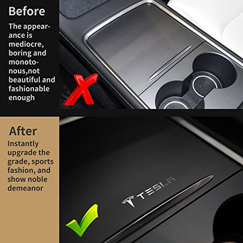 Yijio 3D Stickers Decal For Tesla Model 3 Accessories, Custom Stickers Nickel Alloy Car Emblem For Tesla Model Y Accessories, For Tesla Logo Stickers, 2.05×0.5 Inches, Pack Of 10 #TOP3