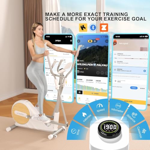 Image of Elliptical Machine for Home Gym, Elliptical Exercise Machine with Hyper-Quiet Magnetic Driving System, 16 Level Magnetic Resistance, Elliptical Trainer /330 LBS Loading Capacity