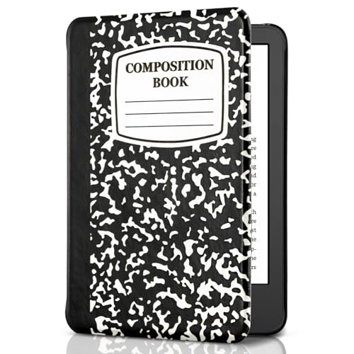 Image of CoBak Case for All New 6 Inch E-Reader 2024 and 2022 (11 Generation) - PU Leather Smart Cover, Auto Sleep and Wake, not Compatible with Kobo Clara,Soft Mirror Silver