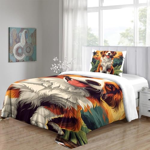 Parure de lit Golden Retriever microfibre抗皱易打理135x200儿童单人被套 - 5