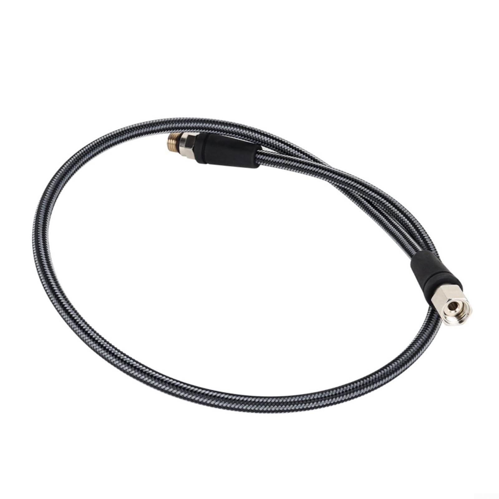 Tubo flessibile ad alta pressione per immersioni subacquee, per tubo regolatore in fibra di carbonio intrecciato 7/16-20UNF, interfaccia per misuratori subacquei, 300 bar, nero, 15 cm
