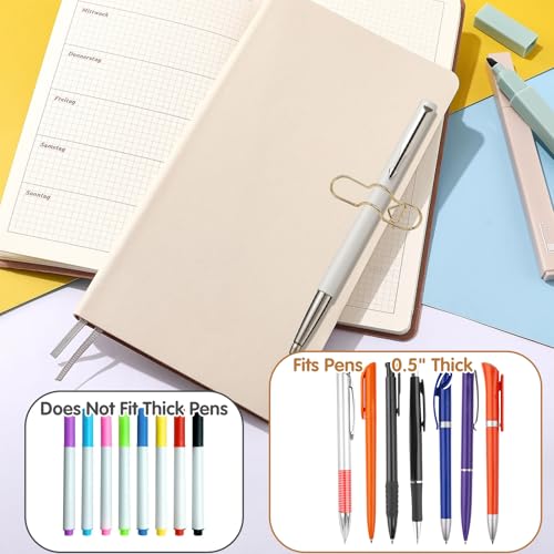 15-teiliges Set aus Metall-Stifthalterclips und 30-teiligen Büroklammern für Notizbücher, sicherer Halt für Stifte bis 1,27 cm Dicke, praktisches Zubehör für Büro, Tagebuch und Schreibtischorganisati