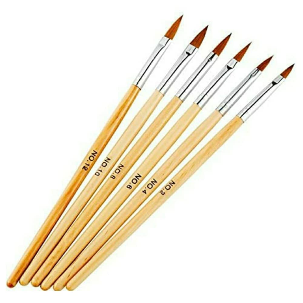 Savni Mix Size Synthetic Acrylic Brush Set of 6-image-30
