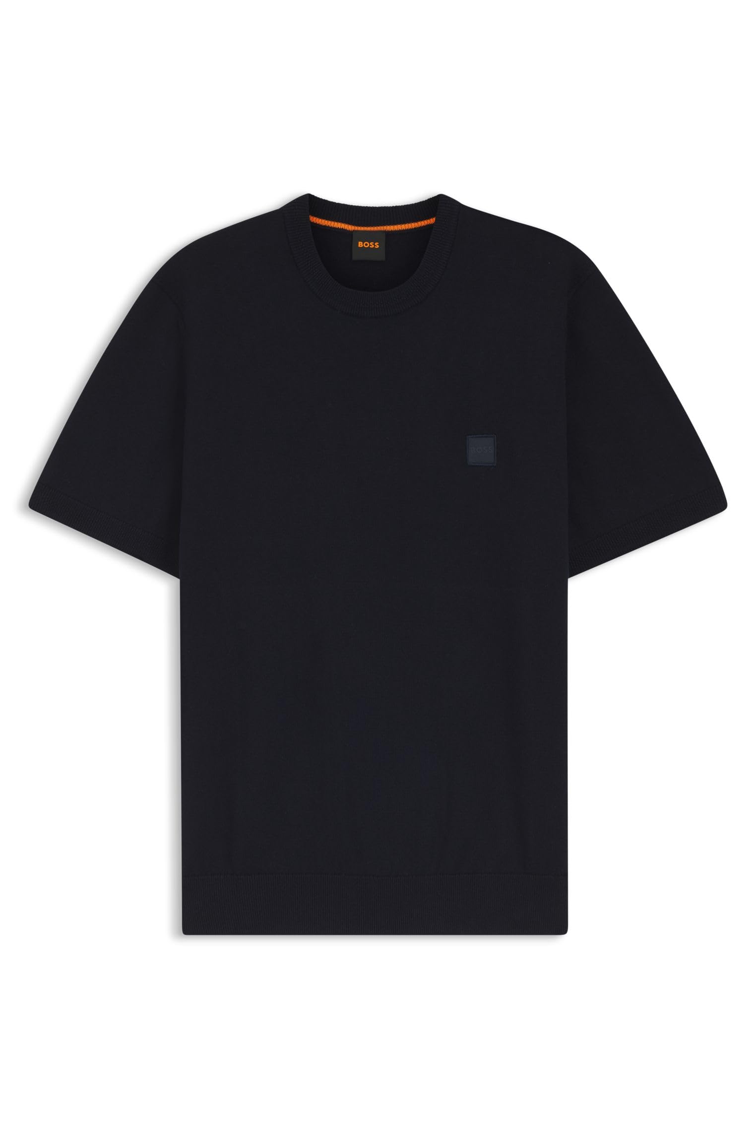 BOSS Herren Kanache Gestricktes Regular-Fit T-Shirt aus Baumwolle und Kaschmir
