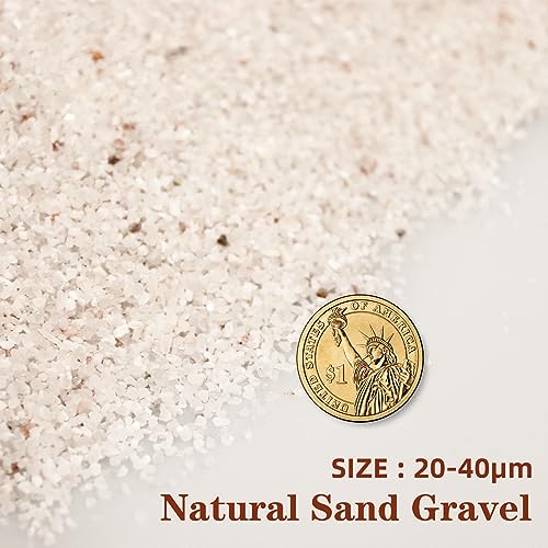 Image of Silica Gravel, Multi-Purpose Mini White Silica Sand for Fire Pits, Aquariums and Landscaping, 5LB