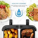 Devology Double Air Fryer, 9L, 2x4.5L Dual Zone, Air Fryer, 50 Recipe Cookbook, 12 Cooking Programs, Digital LED Display, Two Zone Airfryer,Healthy Oil-free Fryer, Non Stick, Dishwasher Safe Appliance - Image 5