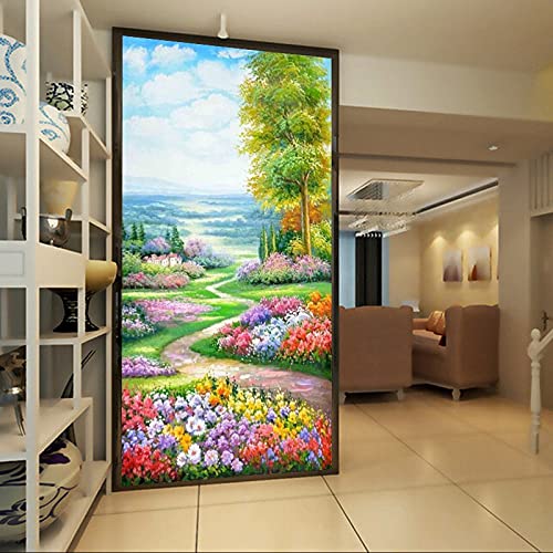 DIY 5D Diamant Peinture fleurs colorées grand format broderie prestige 60x120