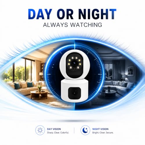Image of UNICRON CCTV Camera for Home Outdoor & Indoor, Dual Lens WiFi Full HD