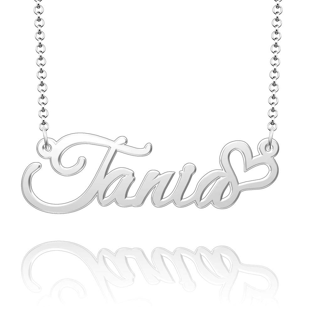 CharmSStorySterling Silver Name Necklace Personalized Customized Prime Pendant for Girls Boys Men Women