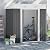 Outsunny 6' x 4' Metal Lean to Garden Shed, Outdoor Storage Shed, Garden Tool House with Double Sliding Doors, 2 Air Vents for Backyard, Patio, Lawn, Black