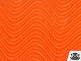 Velvet Flocking Swirl Orange Upholstery Fabric by The Yard