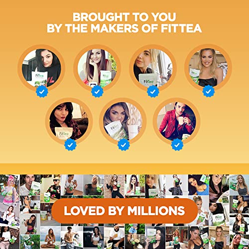 Fittea Healthy Energy Drink 12 Fl Oz - Sun-Kissed Orange Pre Workout Sparkling Refresher (12 Pack) Natural Green Tea Energy Drinks Sugar Free #TOP5