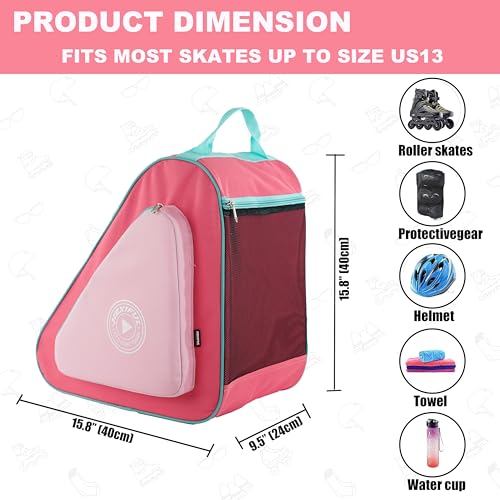 Image of HEXIFUL Skate Bag for Ice, Inline, Roller & Quad Skates - Kids & Adults