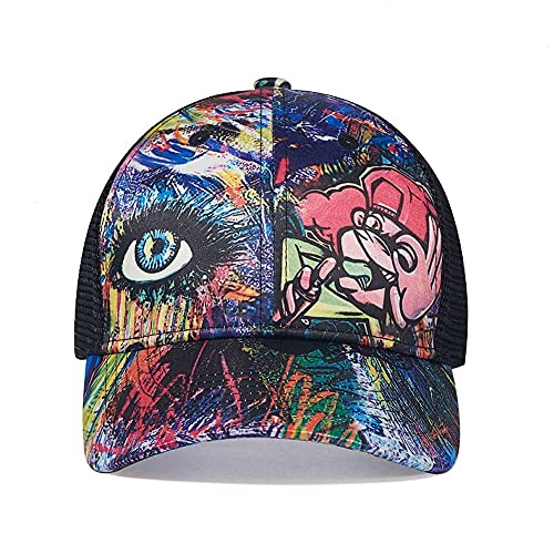 Image of Quanhaigou Trucker Hat - Mesh Snap Back - Unisex Adjustable Baseball Cap - Outdoor Hats for Men Women