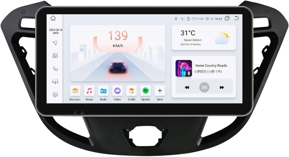 Autoradio per F-ORD Transit Tourneo Custom 2013-2021, Head Unit Android 15 da 10,33 Pollici con Touchscreen, Argento, 8-Core 6G 64G, Wireless Carplay Android Auto, Bluetooth WiFi GPS