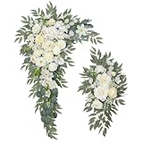 BMQDSM Wedding Arch Flowers (Set of 2) Wedding Decor and Artificial Flower Arrangements Decorations...