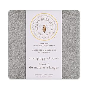 Burt’s Bees Baby – Changing Pad Cover, 100% Organic Cotton Changing Pad Liner for Standard 16″ x 32″ Baby Changing Mats