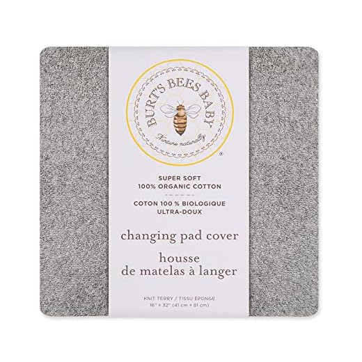 Burt's Bees Baby - Changing Pad Cover, 100% Organic Cotton Changing Pad Liner for Standard 16" x 32" Baby Changing Mats