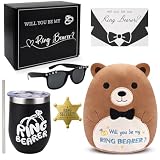 Leokawin 5 Pcs Ring Bearer Proposal Set