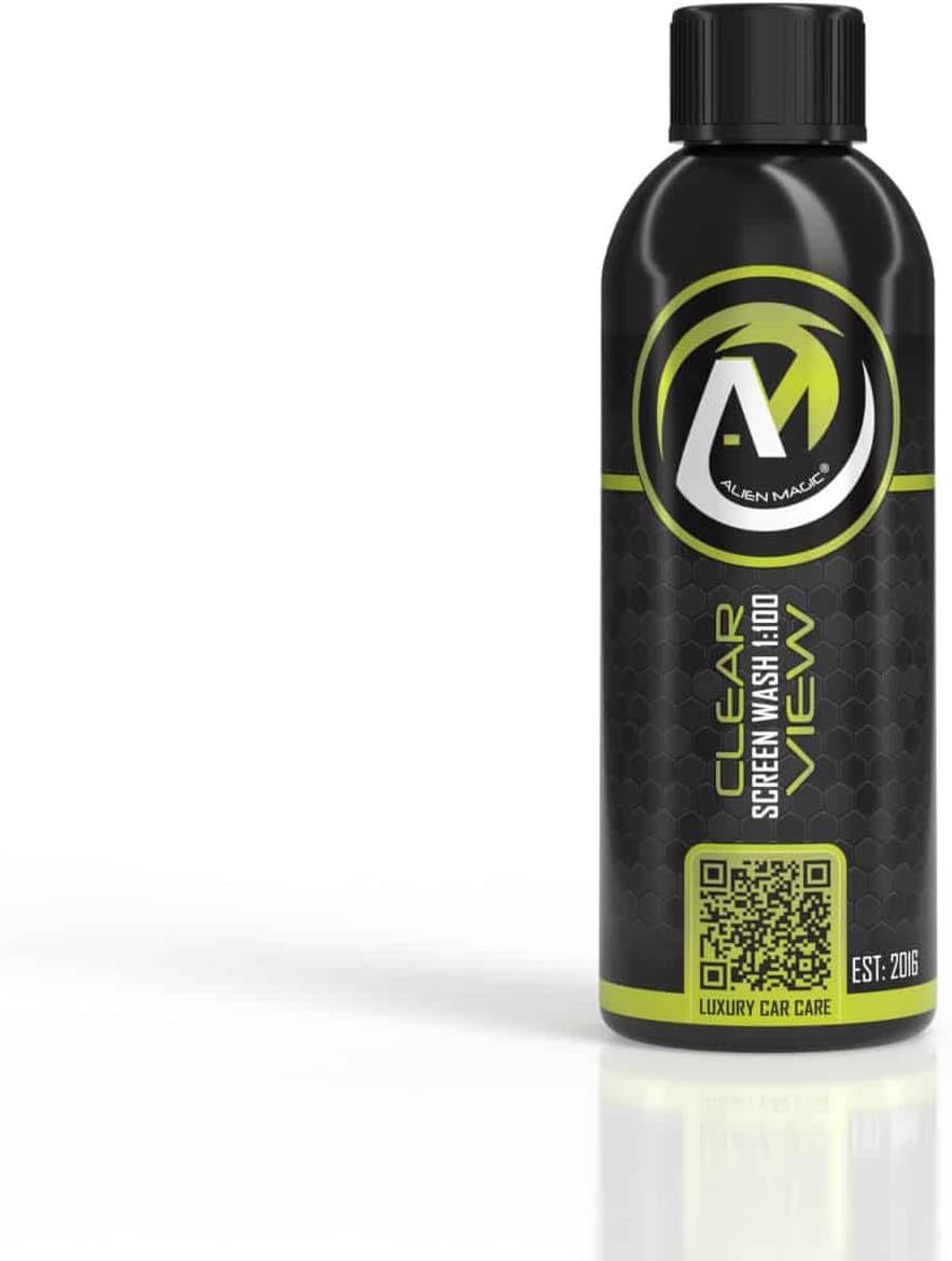 Clear View Screen Wash Concentrate 1:100-50ml Hyper Concentrated Formula for Smear-Free Windscreen Cleaning - Makes 5 Litres, Apple Scent