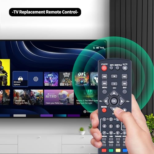 Télécommande Ematic AT102 de remplacement pour boîtier décodeur TNT