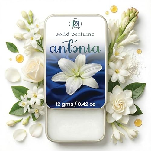 Image of Dr.Mashur Solid Perfume Antonia | Floral Charm | Alcohol Free Wax Perfume Balm, Long Lasting Pocket Fragrance Tin 12g, Non Greasy Smooth Glide, Travel Friendly | Office Wear | Date Night