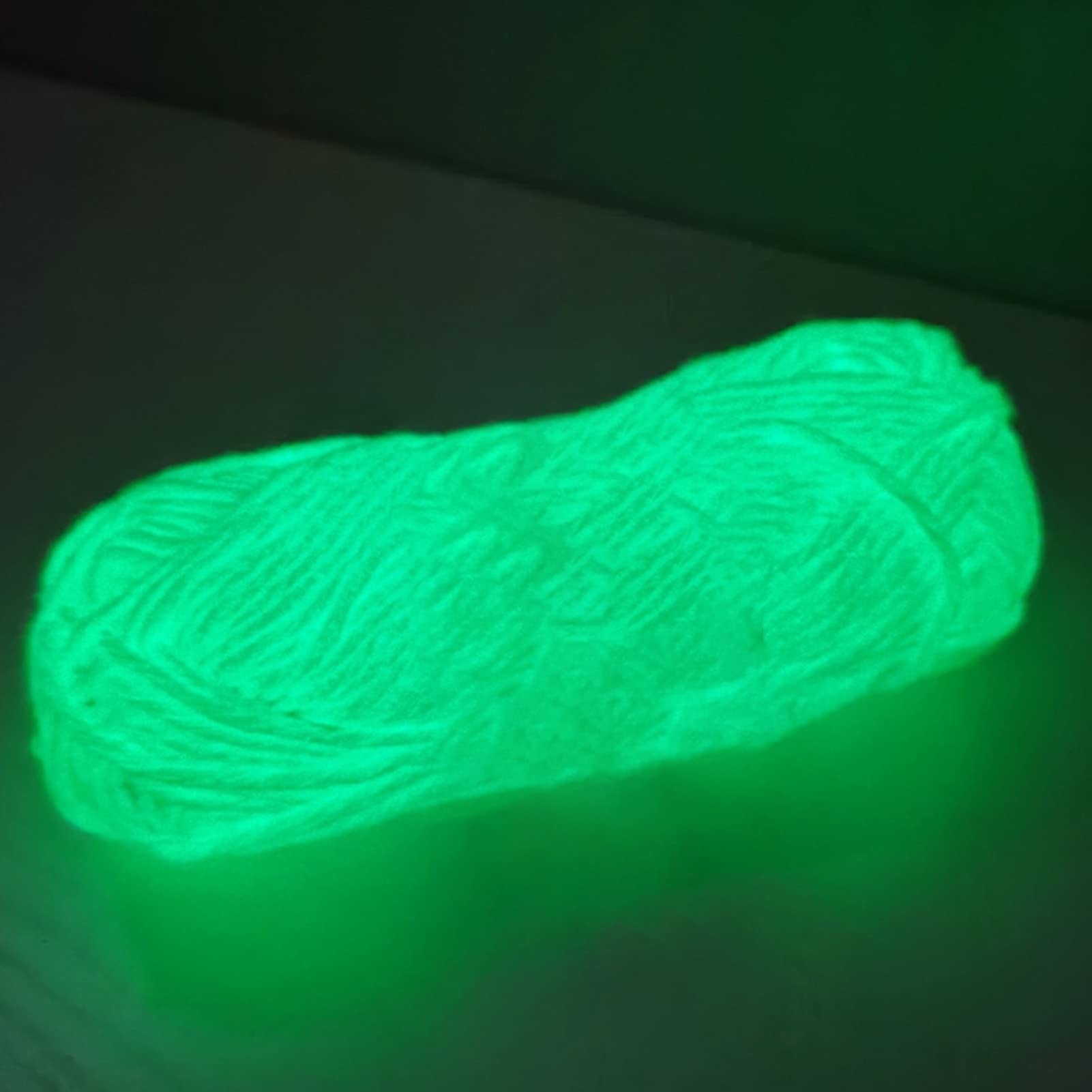 Reheyre Green Glow In The Dark Yarn, Luminous Yarn, Diy Glow Yarn Polyester Night Glowing Hand Knitting Yarn For Arts, Crafts & Sewing Beginners
