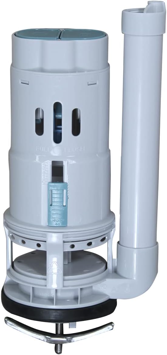WinZo A2501 Toilet Flush Valve & Flusher Kit for Waterridge One-Piece Toilets, Dual Flush Valve Replacement Parts for 2.5"-2.8" Drain Hole & 8.6"-11" Tank Height, Adjustable & Leak-Proof