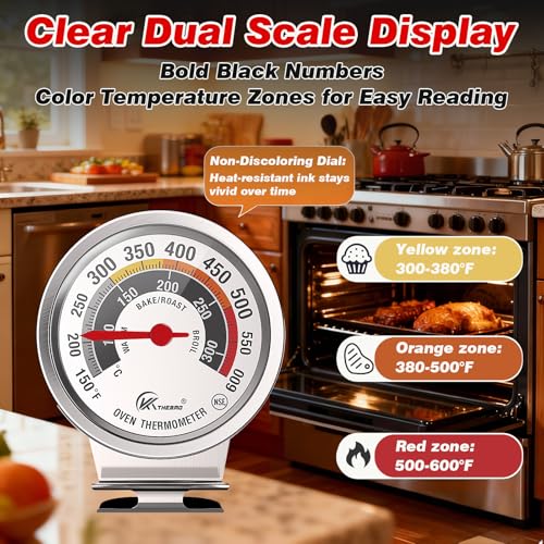 Image of Oven Thermometer 360 Rotating Dial Extra Large Digits 150-600F