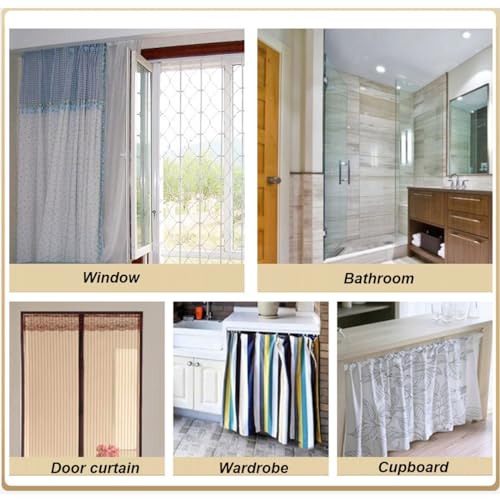 Rieles para cortinas silenciosos con sistema de doble fila para divisor de ambientes 7