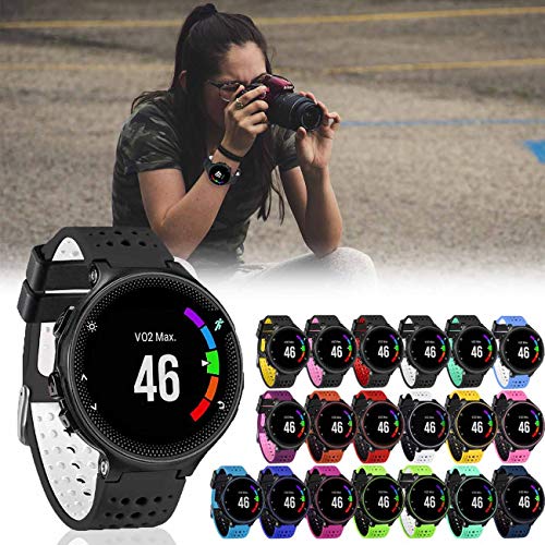Image of Band Compatible with Garmin Forerunner 235, Soft Silicone Replacement Watch Band Strap Wristband for 220 /230 /235 /620 /630 /735XT /235 Lite Smart Watch for Women Men
