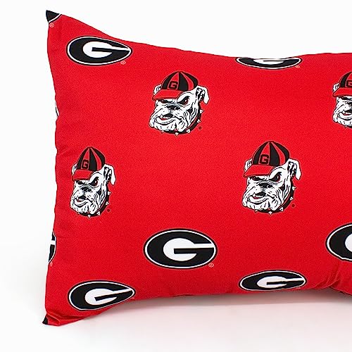 College Covers Everything Comfy Georgia Bulldogs Pillowcase, Body Pillow, 20" X 60", Includes 1 Pillowcase #TOP1