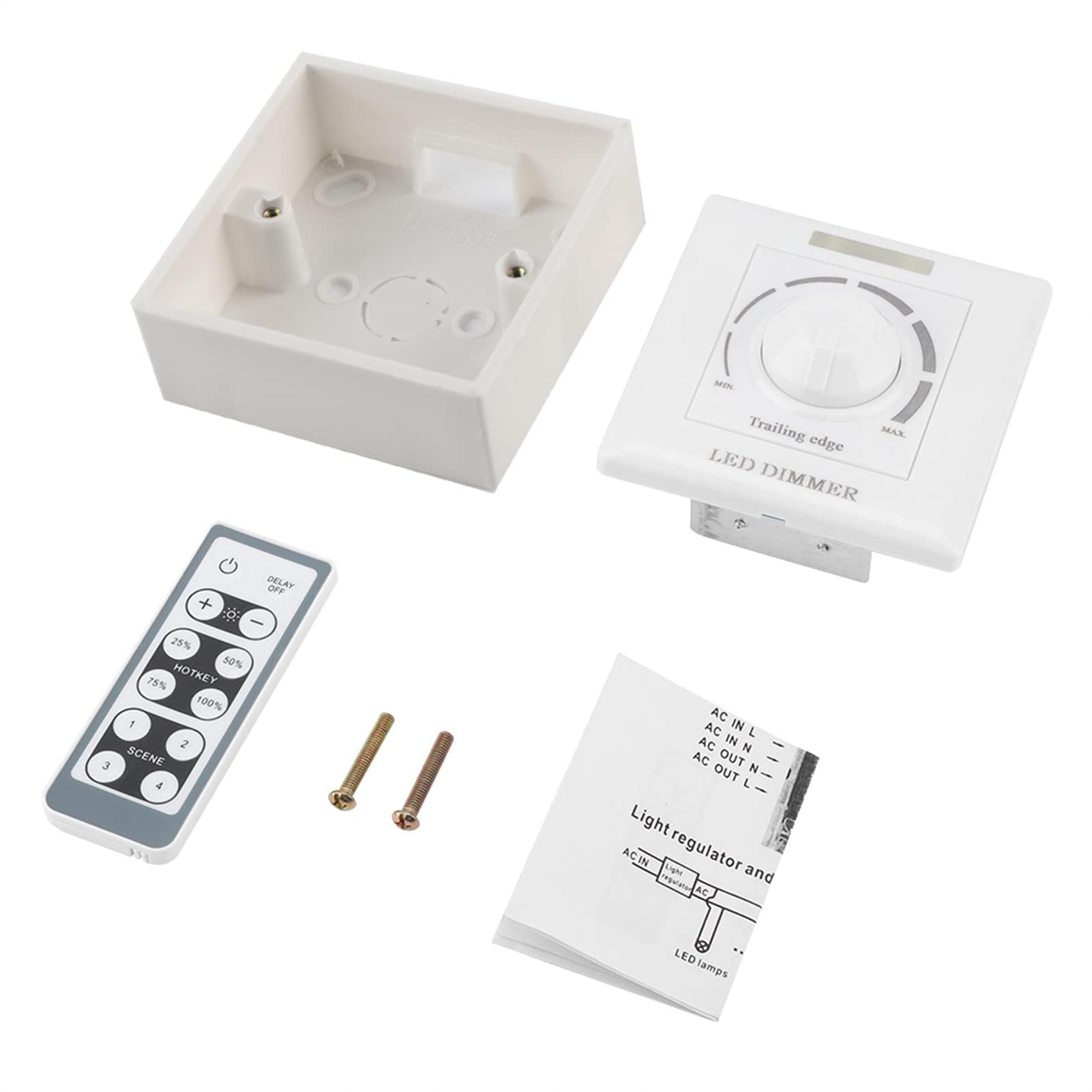 Ejoyous Dimmer LED 200W con telecomando a infrarossi per il controllo dell'illuminazione in casa o in azienda (220V)