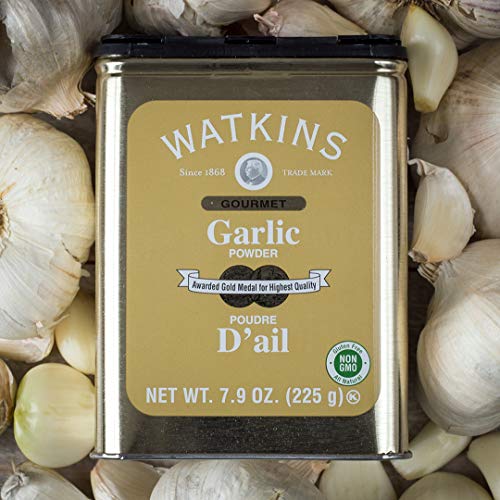 Image of Watkins All Natural Gourmet Garlic Powder Spice Tin, 7.9 Ounce, 6 Count