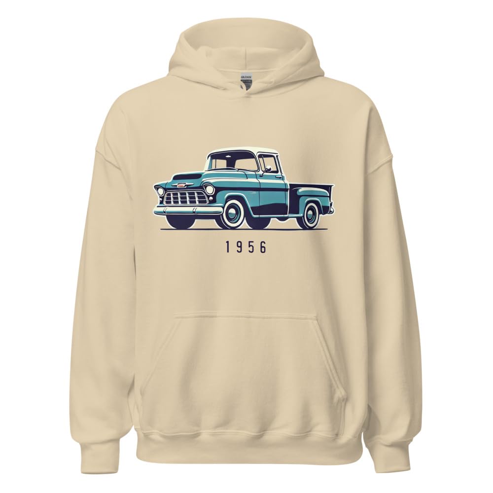 1956 Chevy 3100 bluza z kapturem dla antycznych właścicieli pickupów entuzjastów motoryzacji sweter