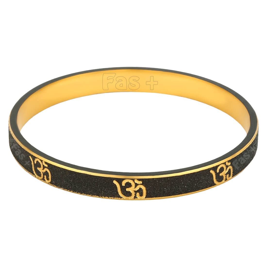 Fas + Black And Gold Finish Plated Multi Variety Premium Captivating Design Kada Bracelet For & Kada Bracelets Boys Pack Of 1 Pcs (AKOO2 OM) (B0B5P44PKY) Amazon Price History, Amazon Price Tracker