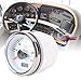Fockety Tachometer Gauge, 52mm 2inch 3000RPM Universal Car Tachometer with Hour Meter & 7 Color Backlights, 9-32V Electric, RPM Meter Kit for Truck, Tractor, Car (White Dial Silver Bezel CX6224)