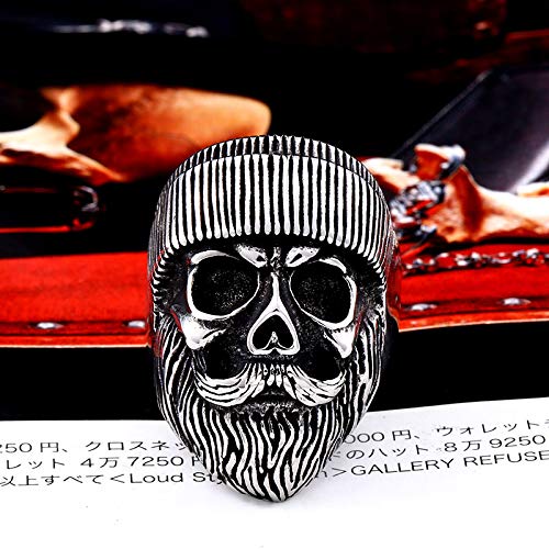 Image of Genuine Stainless Steel Ring Jewelry for Men Fashion Punk Biker Skull Rings