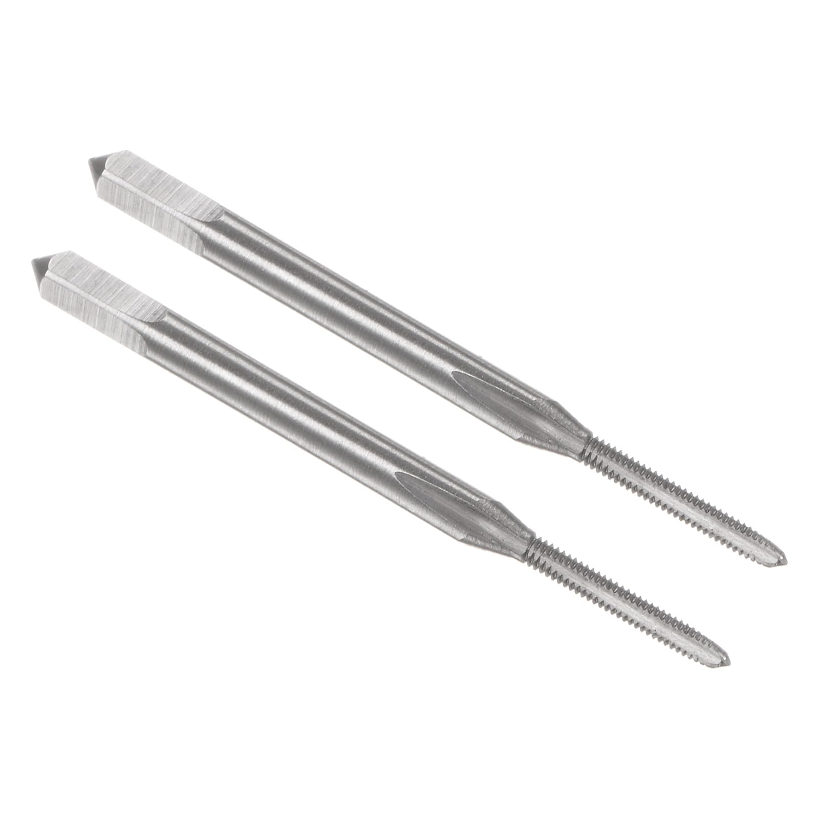 uxcell Metric Machine Taps M1.4 x 0.3mm H2 High Speed Steel 3 Straight Flutes Screw Tapping Threading Machinist Repair DIY Tool 2pcs