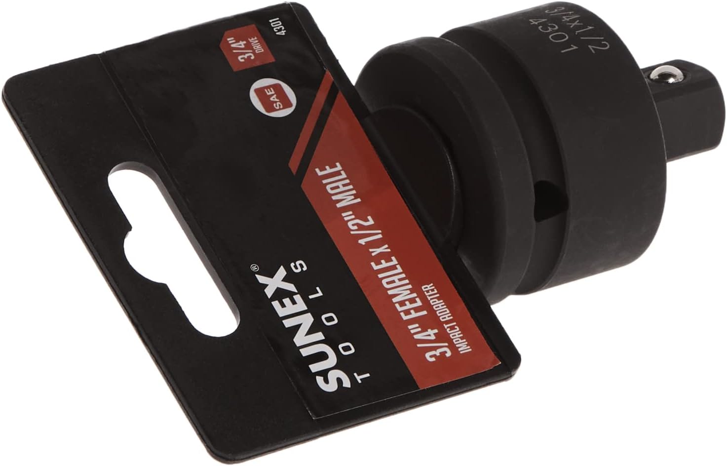 SUNEX TOOLS 4301 3/4-Inch Female 1/2-Inch Male Impact Socket Adapter