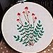 BTKNOO Handblume DIY Besticktes Kit mit Hoop Flower Printed Cross Stitch Kit Handarbeiten für Anfänger Nähkunst Home Decor, 4,20 cm Kunststoff Hoop