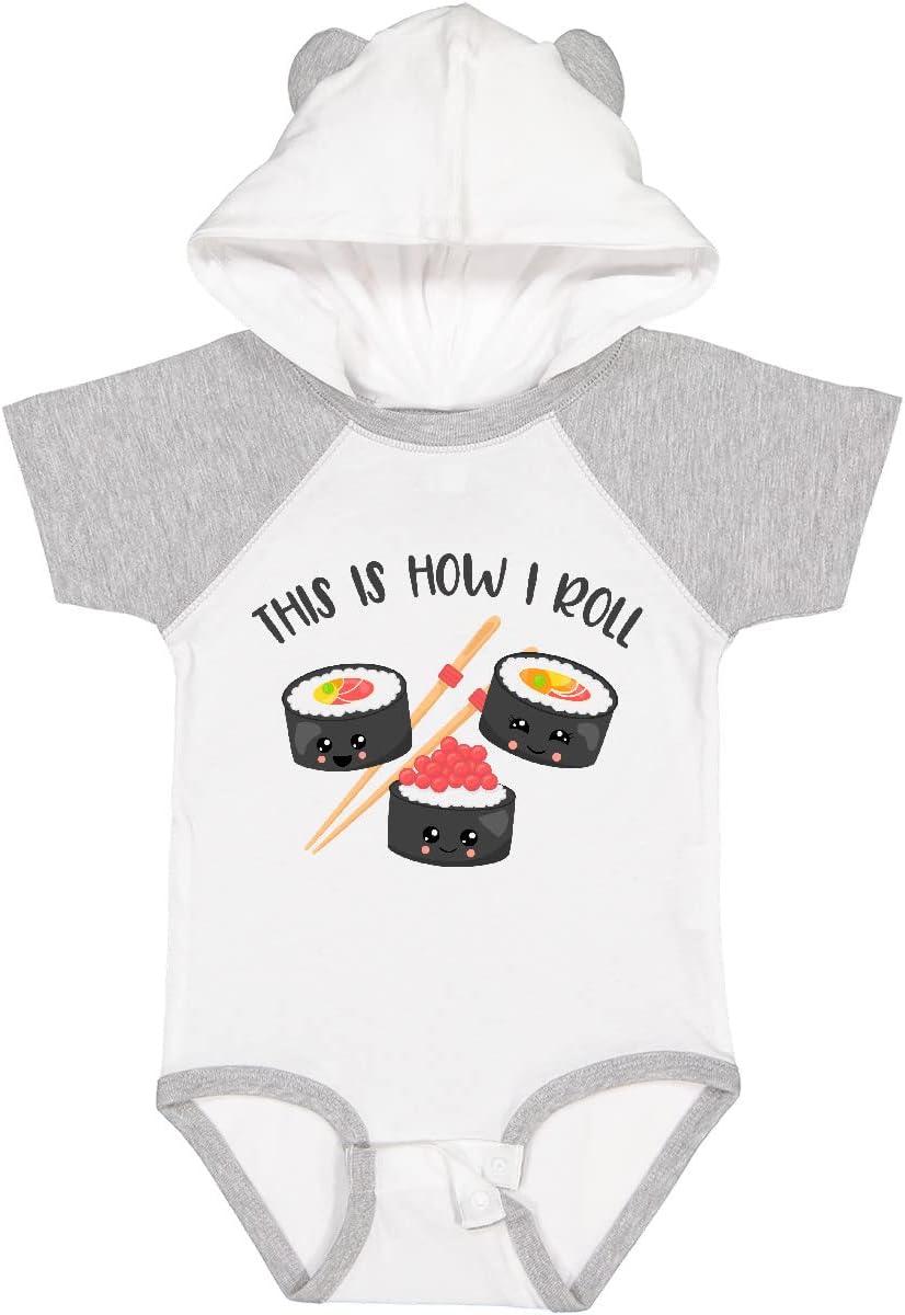 inktastic Kawaii How I Roll Sushi Baby Bodysuit
